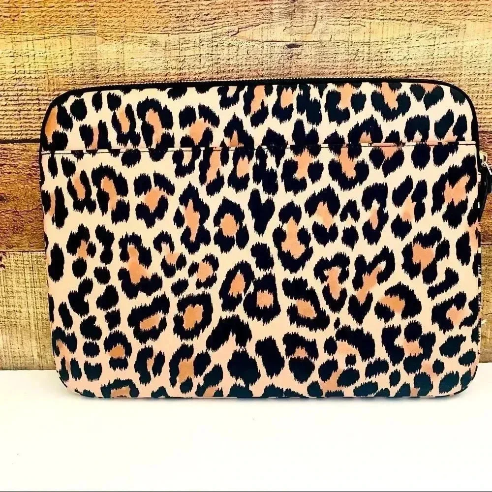 NWOT Kate Spade Leopard 13” Laptop Sleeve